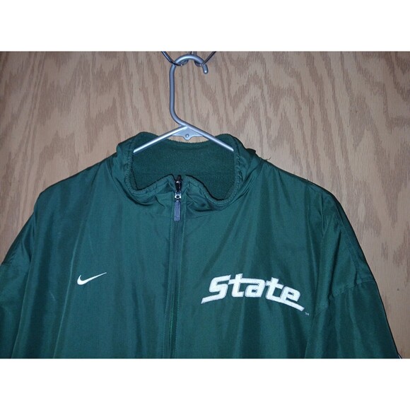 Nike Michigan State Reversible Green/White Jacket Men’s Size 3XL 54×32 Vintage - Picture 9 of 16